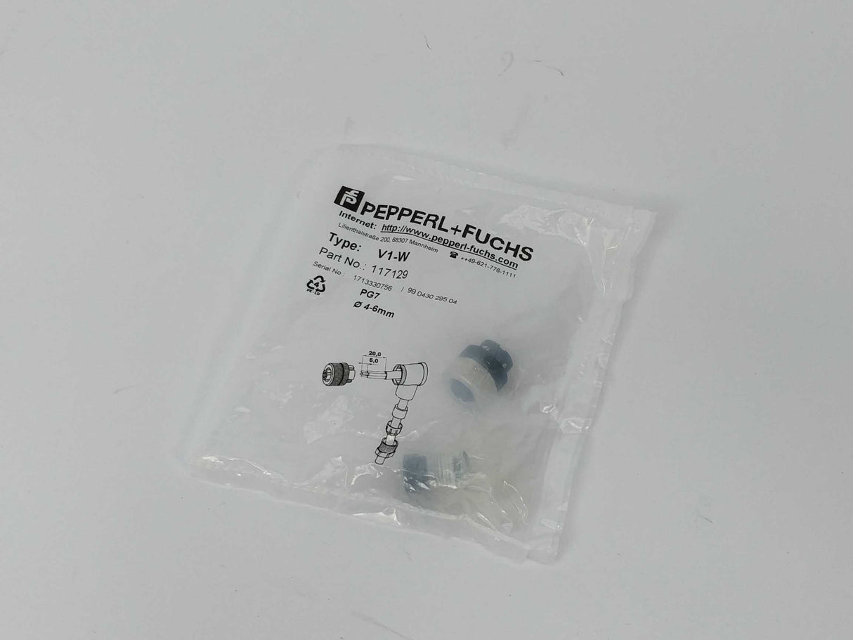 Pepperl+Fuchs 117129 V1-W PG7 4-6mm Cordset