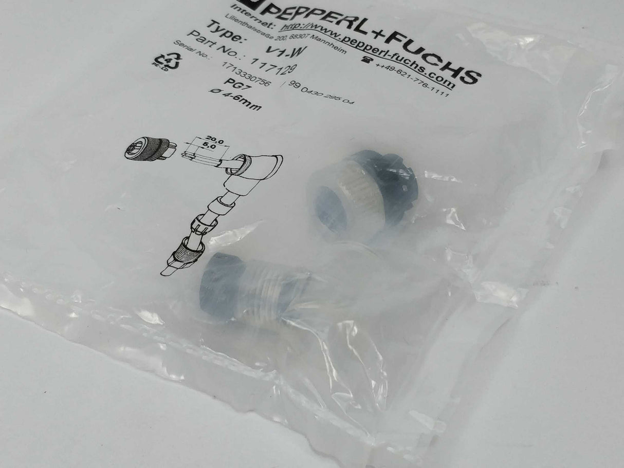 Pepperl+Fuchs 117129 V1-W PG7 4-6mm Cordset