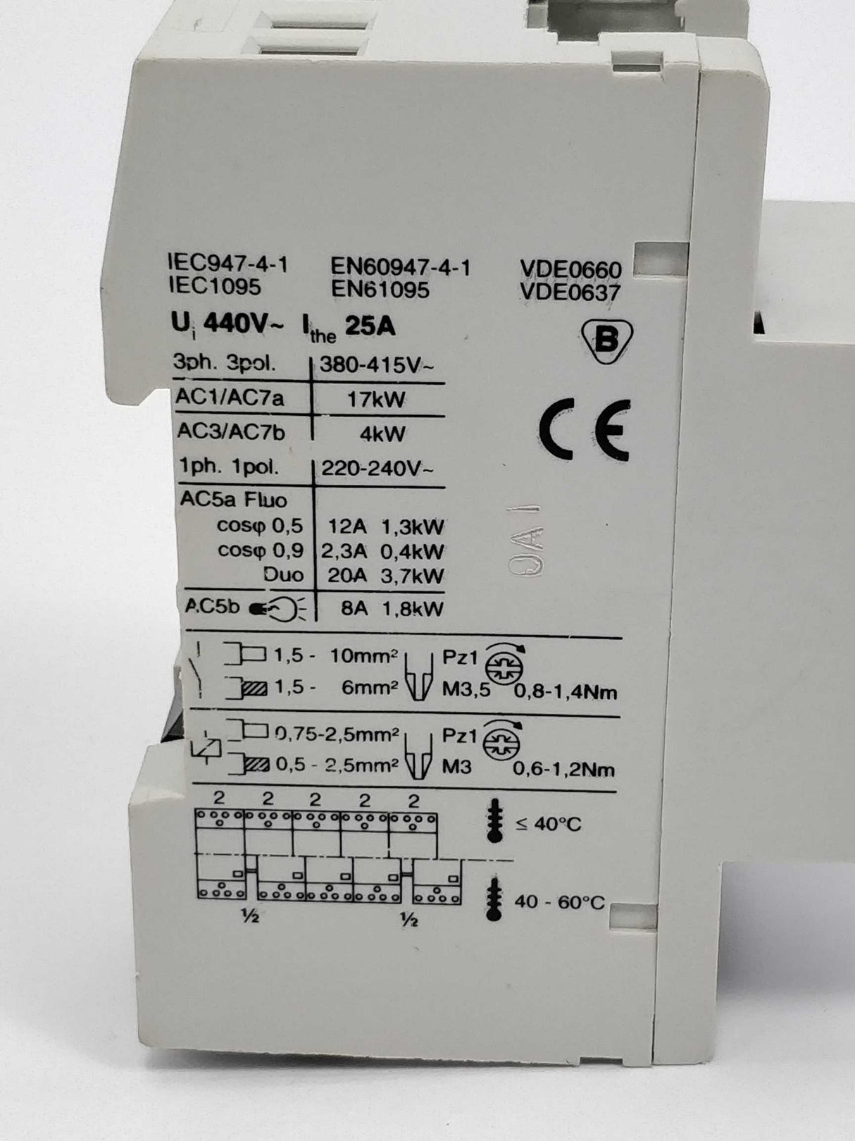 F&G Z7-SCH 230/24/4S Installation contactor