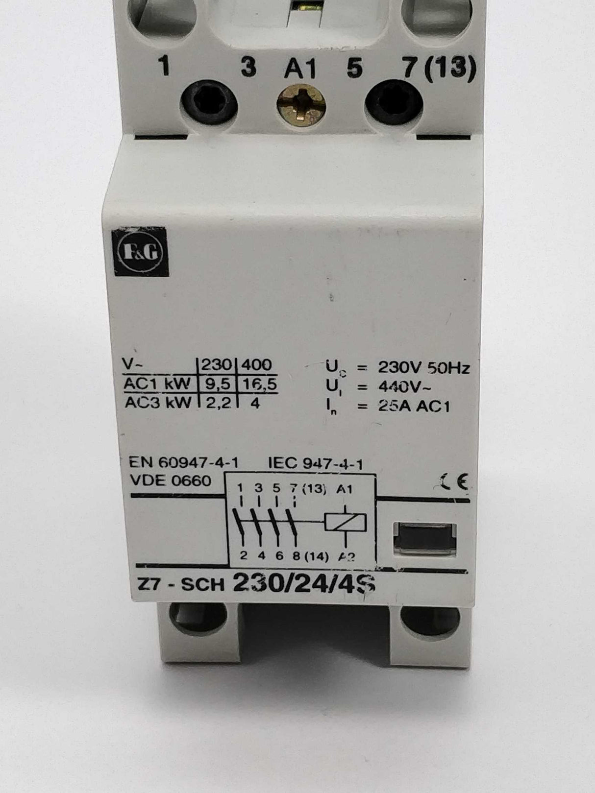 F&G Z7-SCH 230/24/4S Installation contactor