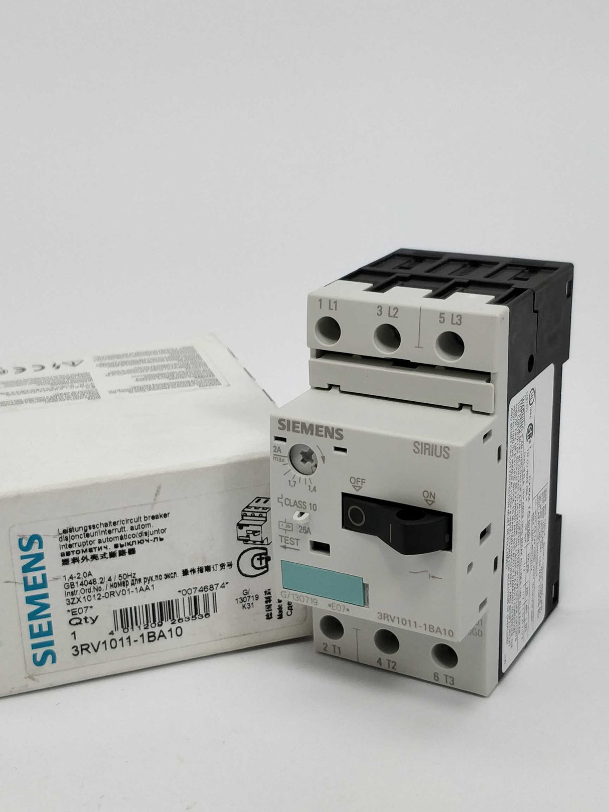 Siemens 3RV1011-1BA10 Circuit breaker for motor protection