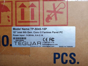 Teguar TP-5045-15P 15'' Intel 6th Gen. Core i3 Fanless PC