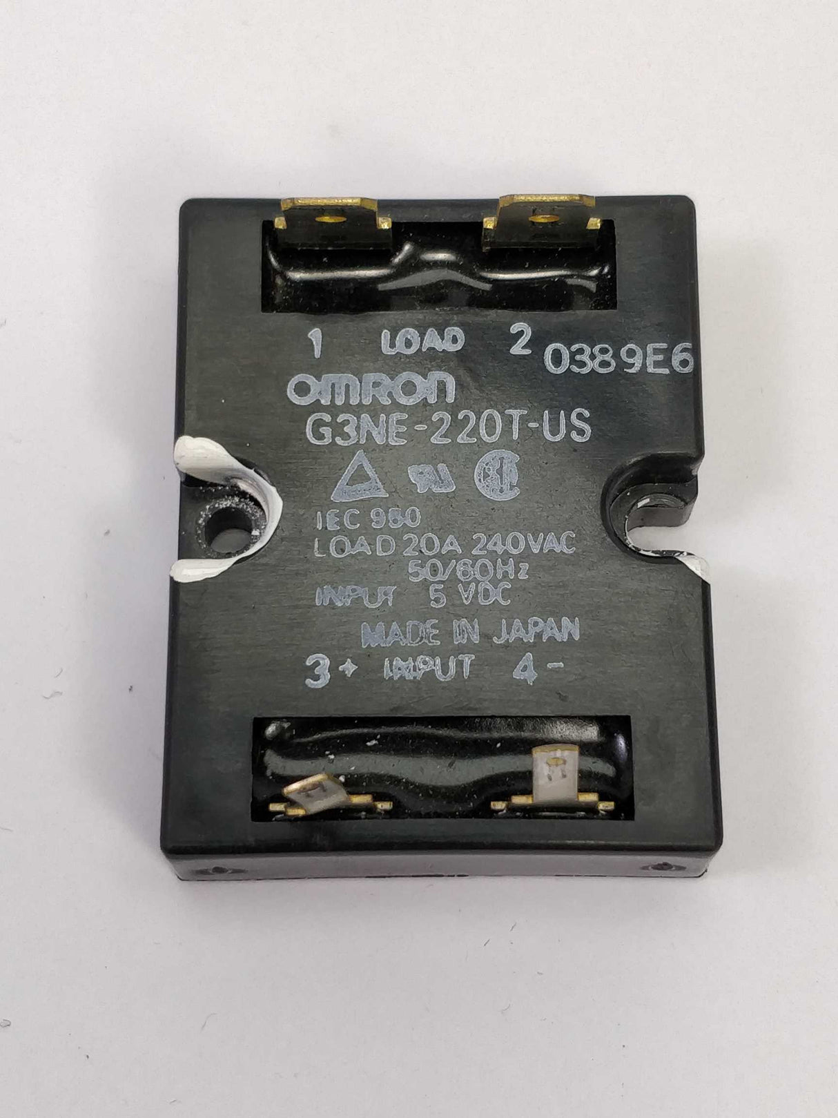 OMRON G3NE-220T-US Solid state relay, 5V "coil" Load: 240V 20A