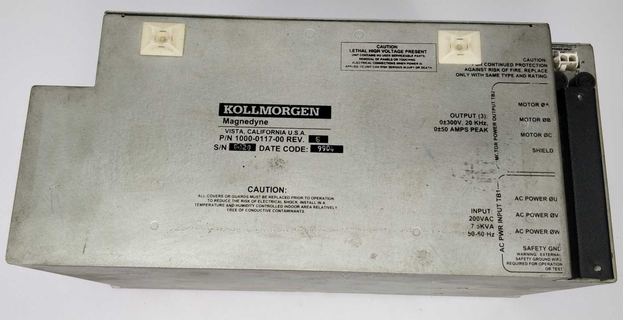 KOLLMORGEN 1000-0117-00 Rev. 6 Magnedyne motor drive
