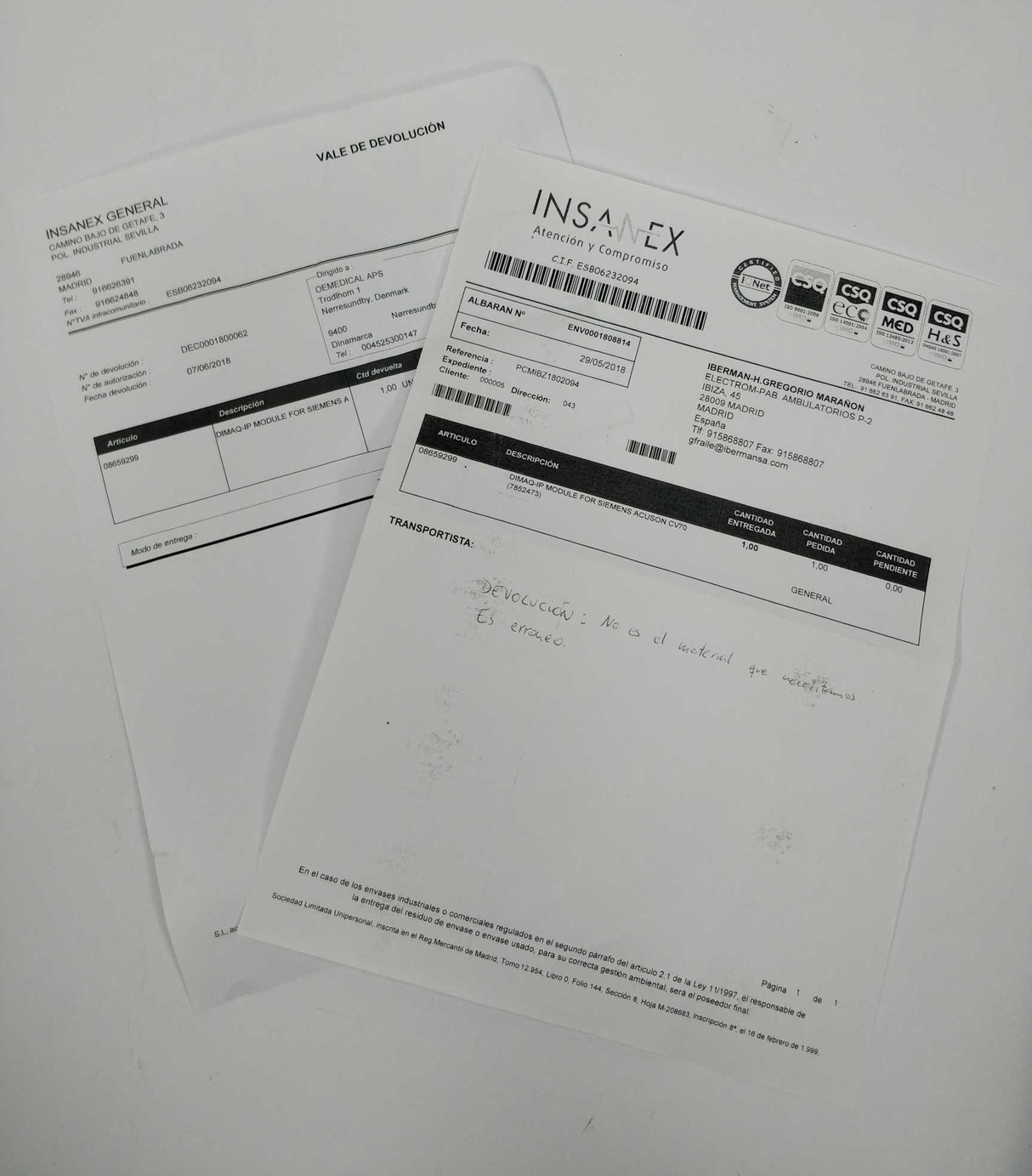 Siemens 08659299 DIMAQ-IP Module for Siemens CV70