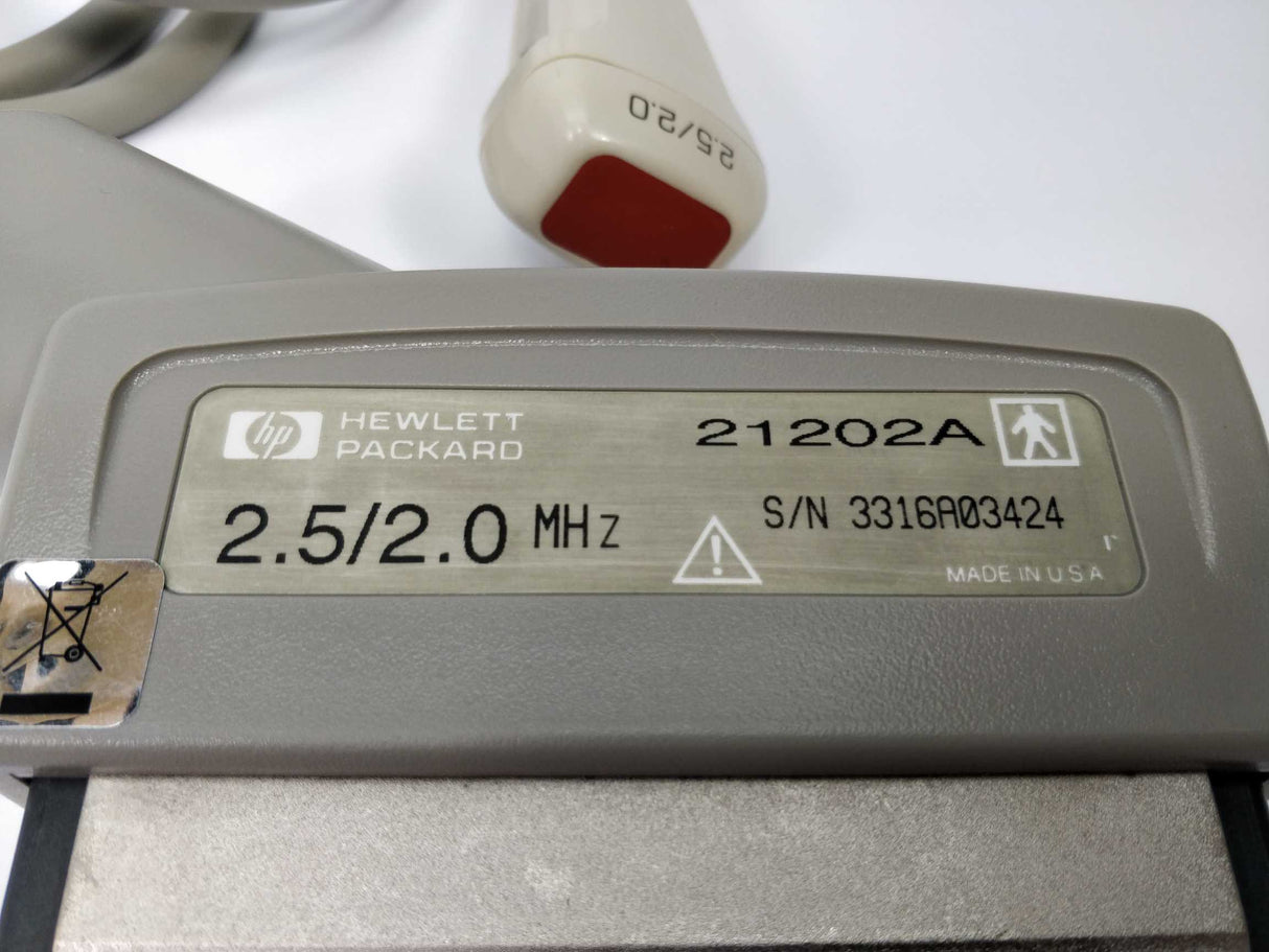HP 21202A 2.5/2.0MHz Phased Array Ultrasound Probe