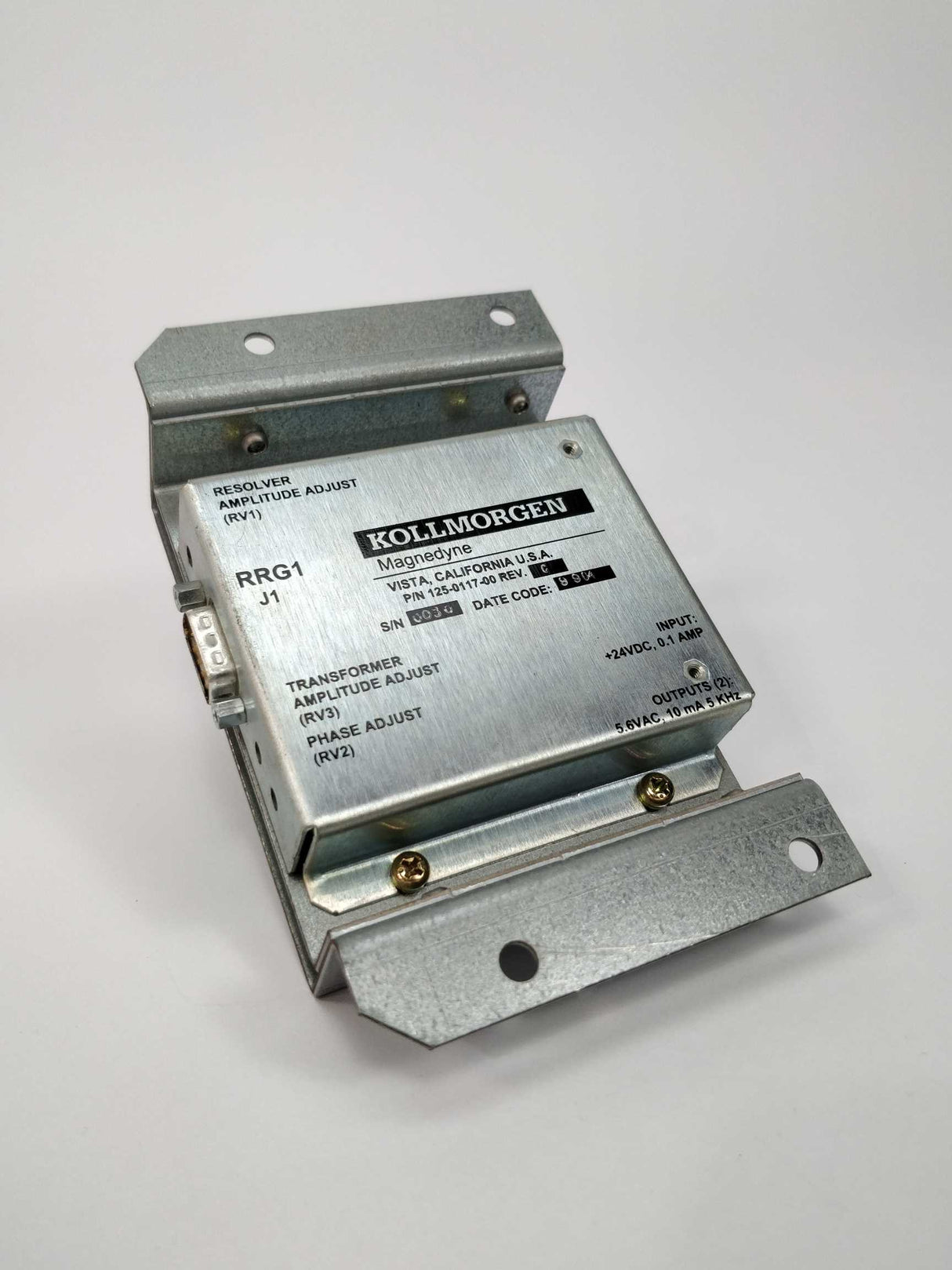 KOLLMORGEN RRG1 Magnedyne 125-0117-00 Rev. C Transformer