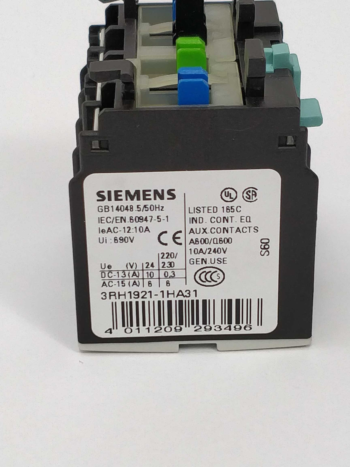 Siemens 3RH1921-1HA31 Auxiliary switch block Batch 6