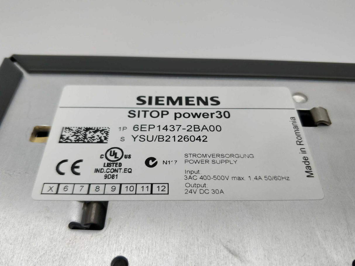 Siemens 6EP1437-2BA00 SITOP power 30 A E05