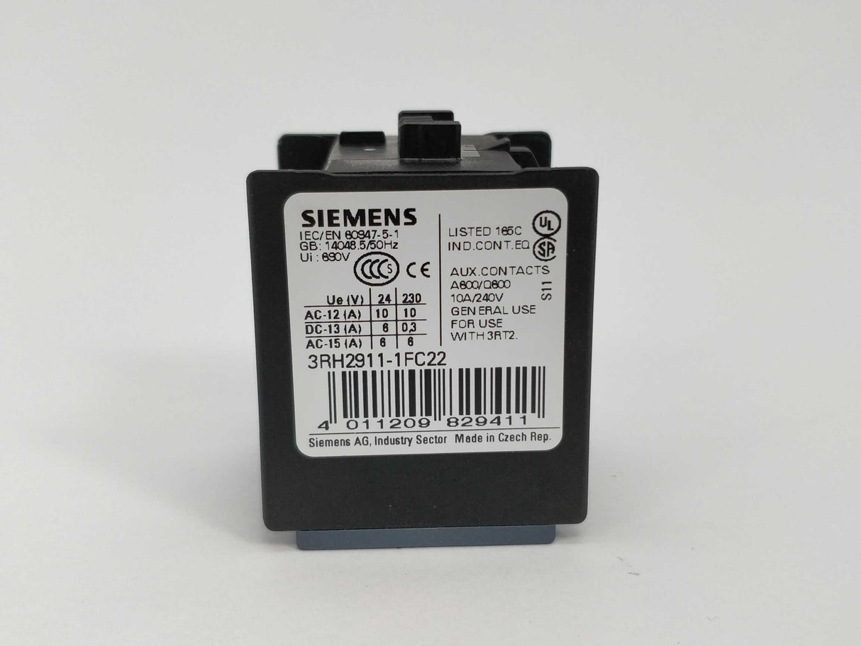 Siemens 3RH2911-1FC22 Auxiliary switch 22 U E02