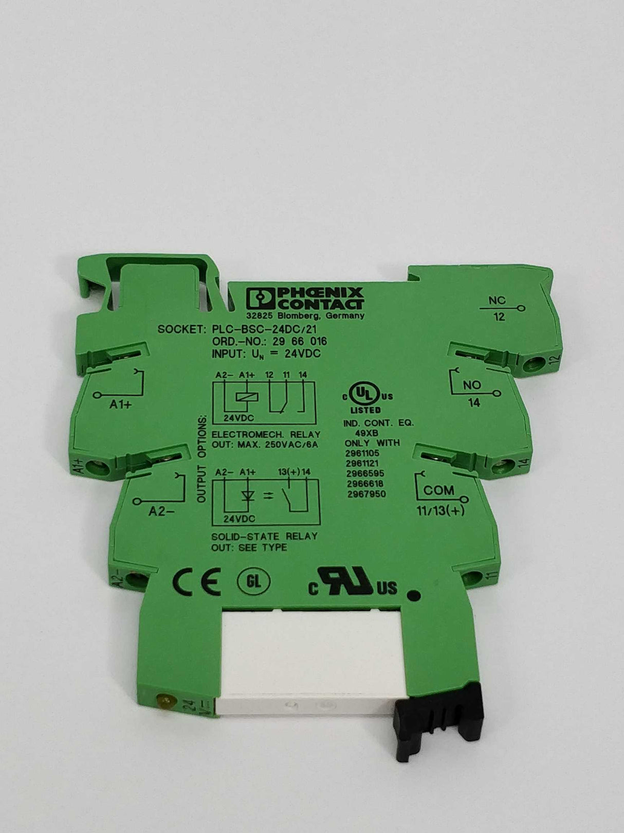 Phoenix 2961105 2961105 Single relay with 2966016 Relay base 4 Pcs