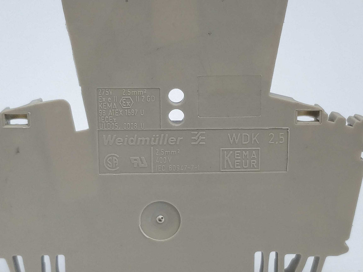 Weidmüller 1021500000 WDK 2.5 Feed-through terminal 4pcs