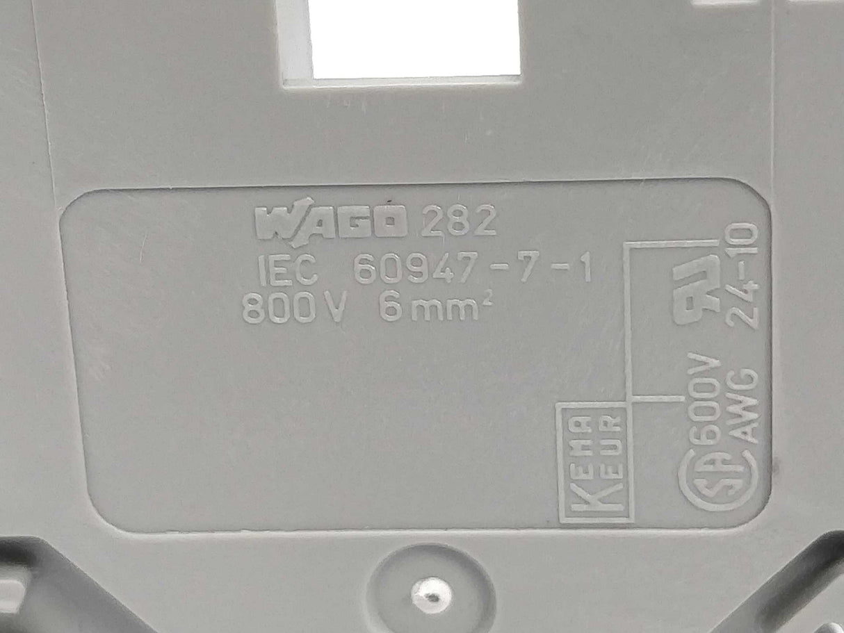 Wago 282 AWG 24-10 Terminal block 800V 6mm² 6pcs