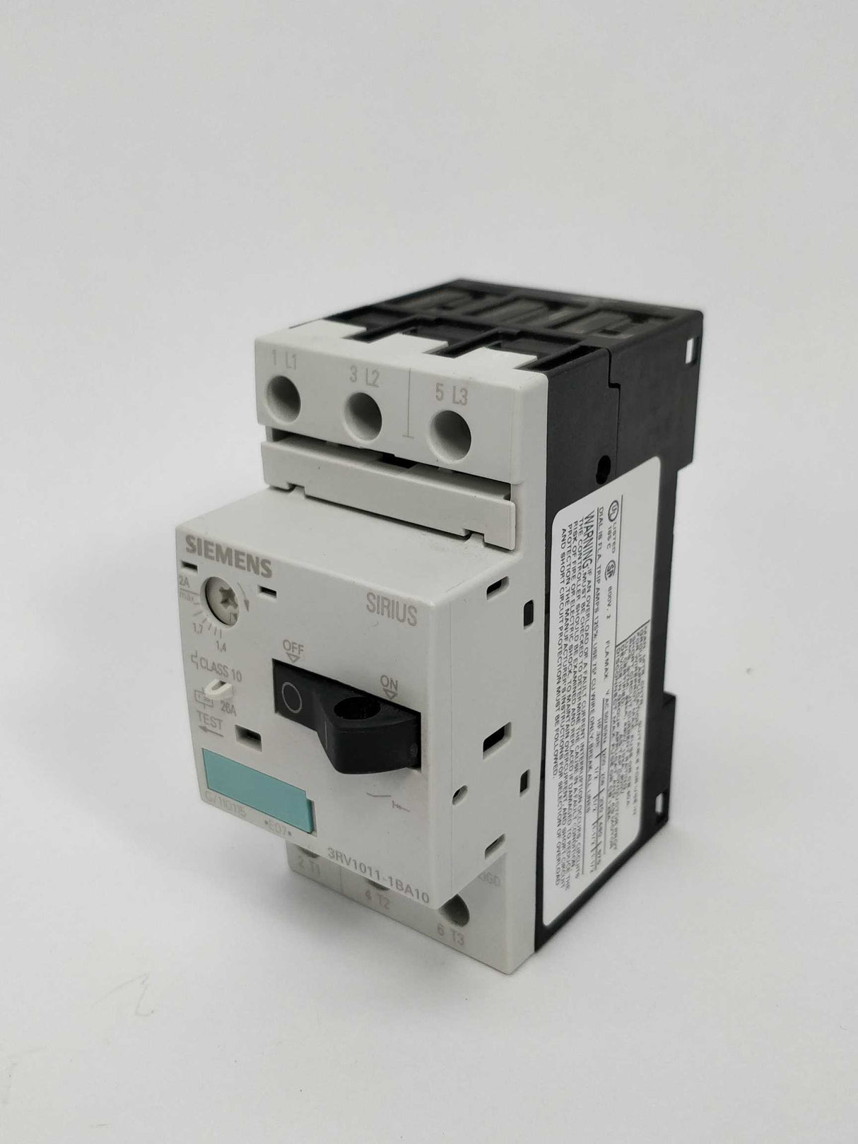 Siemens 3RV1011-1BA10 motor protection,