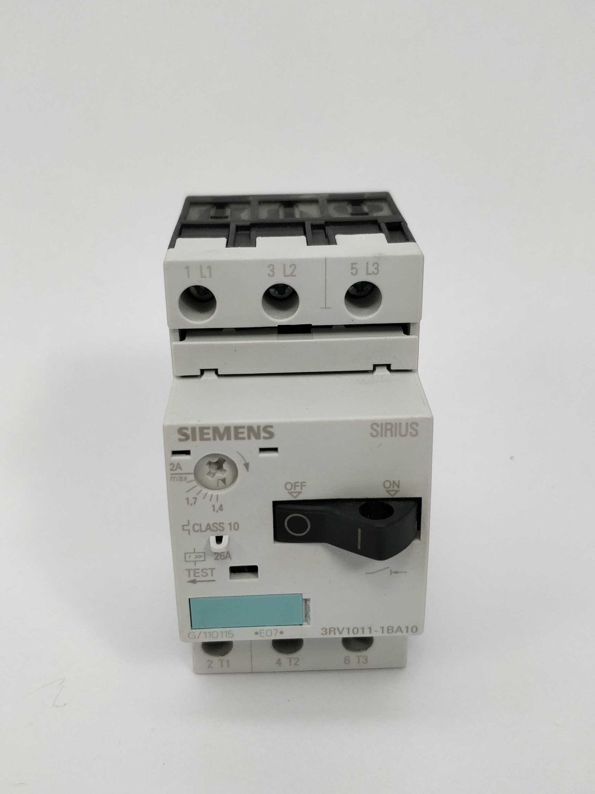 Siemens 3RV1011-1BA10 motor protection,