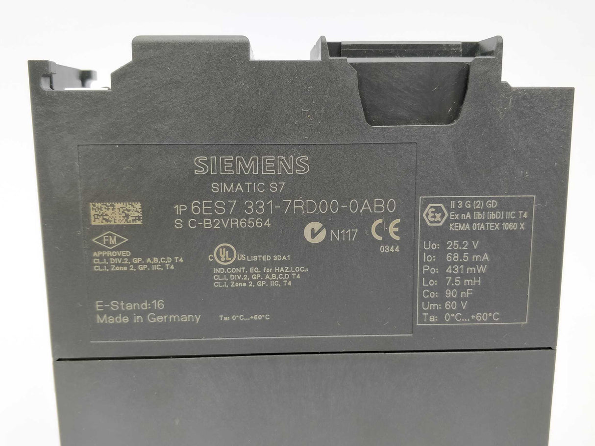 Siemens 6ES7 331-7RD00-0AB0 Analog input SM331 E:16