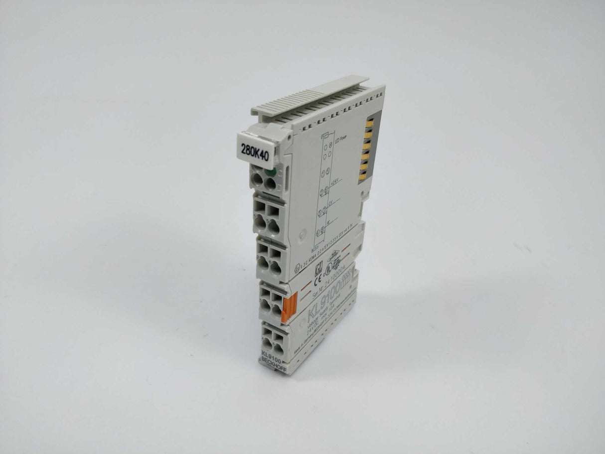 Beckhoff KL9100 Voltage supply terminal 24VDC 10A