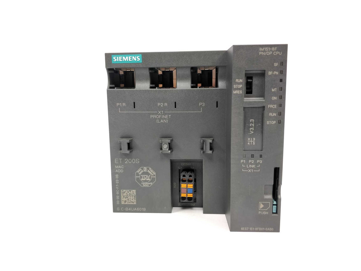 Siemens 6ES7151-8FB01-0AB0 IM151-8F PN/DP CPU E:02 V3.2.3