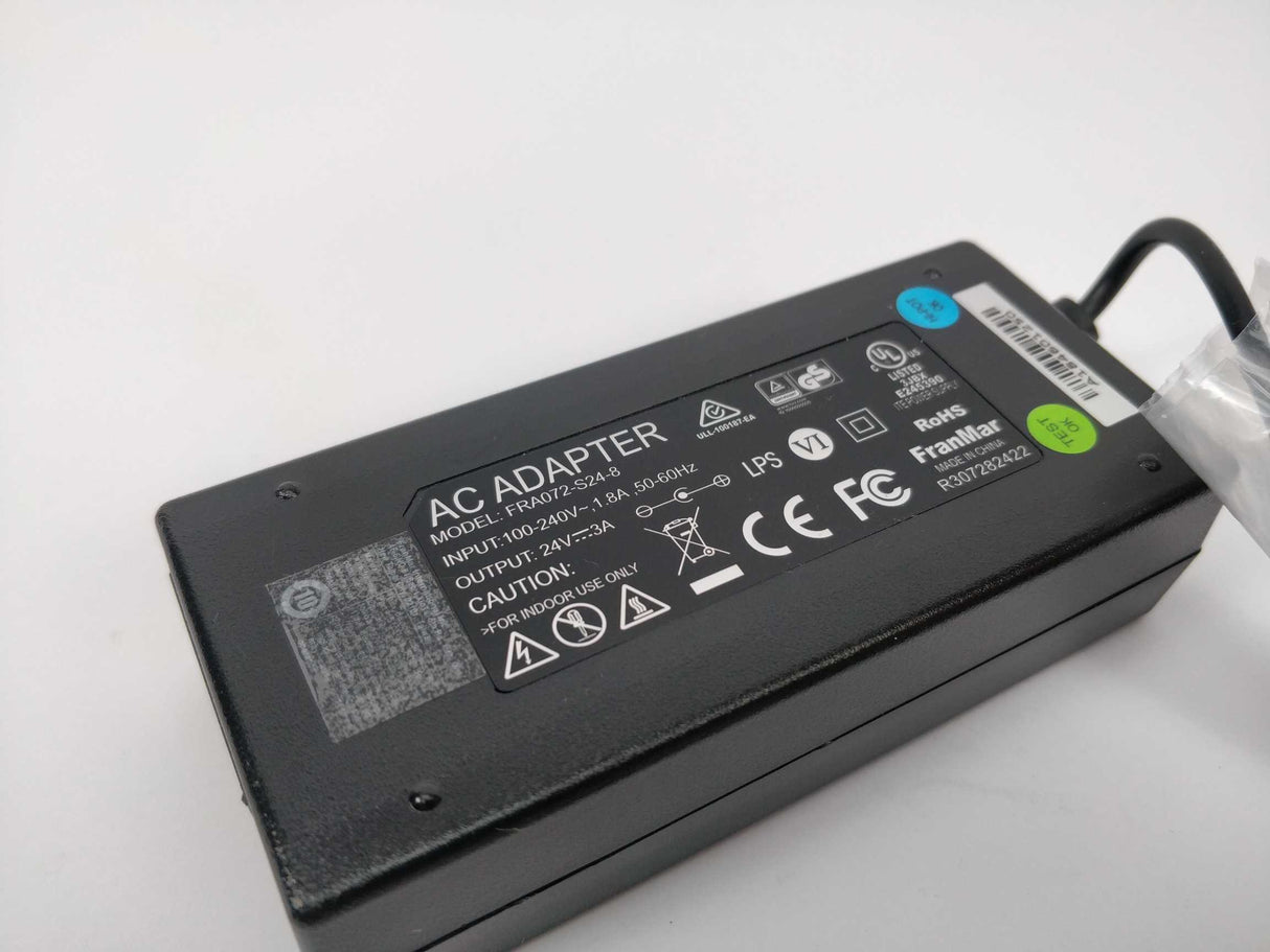 FranMar FRA072-S24-8 24V 3A , DC Adapter