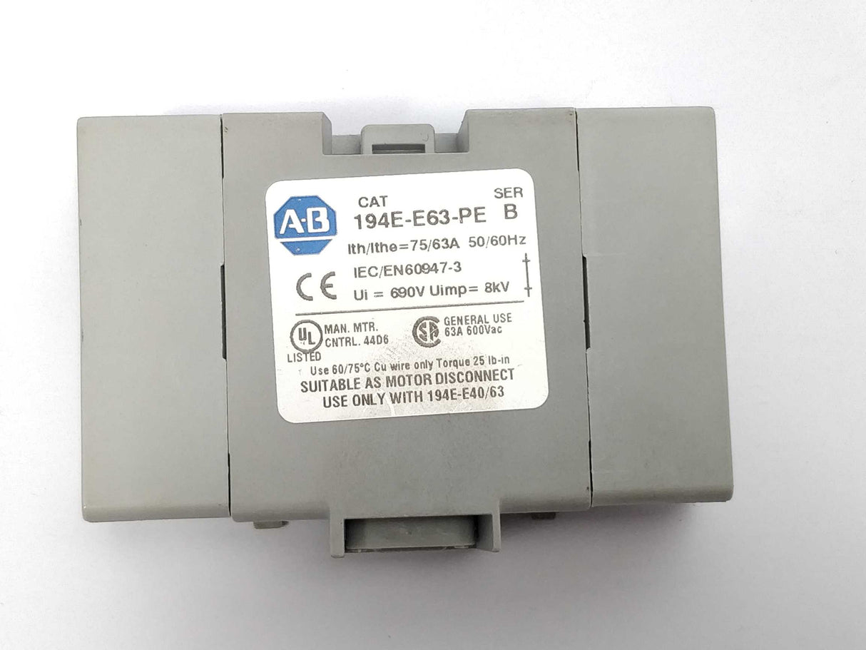 AB 194E-E63-PE Earthing grounding terminal ser. b