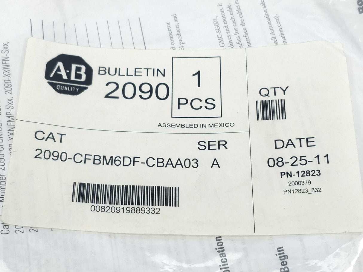 AB 2090-CFBM6DF-CBAA03 Power and Feedback Cable, TL-Series 3m, Ser. A