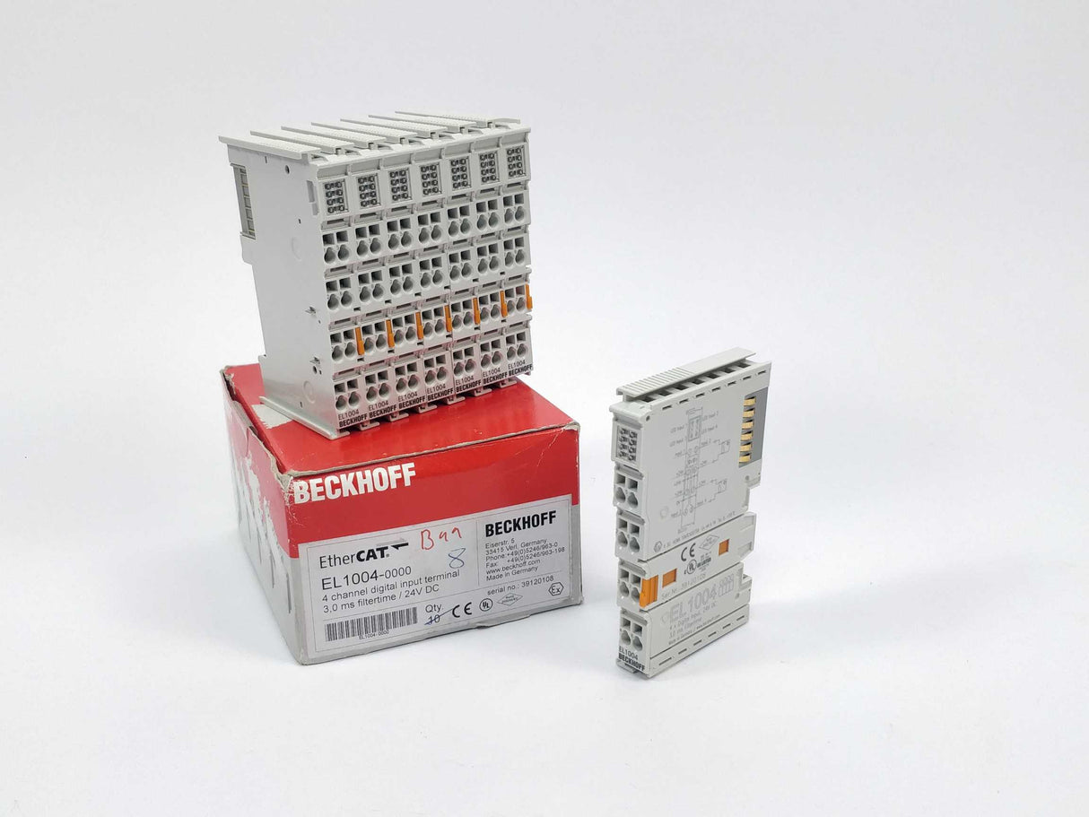 Beckhoff EL1004 4-Channel Digital Input Terminal 8 Pcs