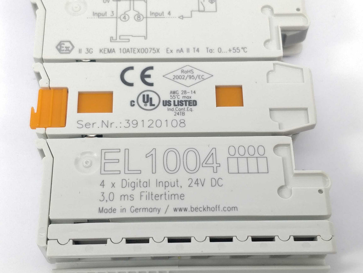 Beckhoff EL1004 4-Channel Digital Input Terminal 8 Pcs