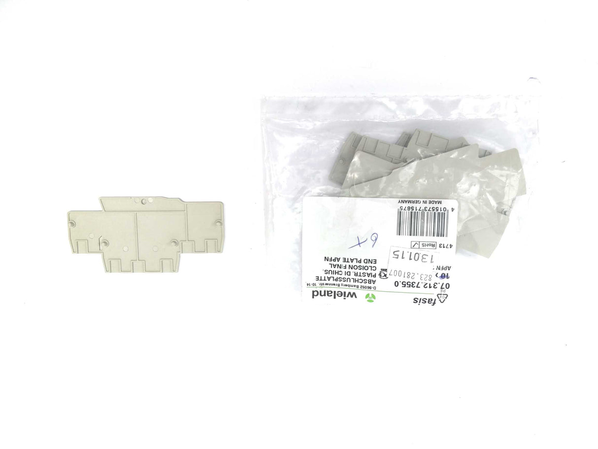 Wieland 07.312.7355.0 End plate APFN 2,5 E/35 6 Pcs.