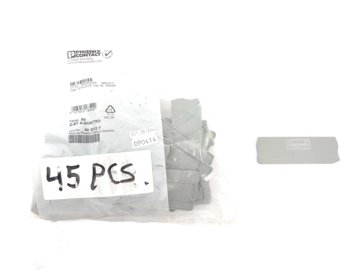 Phoenix Contact 3030527 End plate - D-ST 4-QUATTRO 45 Pcs.