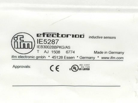 Ifm Electronic IE5287 IEB3002BBPKG/AS Efector100 inductive sensors