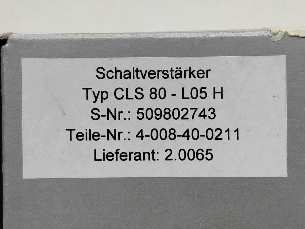 SenoTEC CLS 80-L05H <1f Amplifier