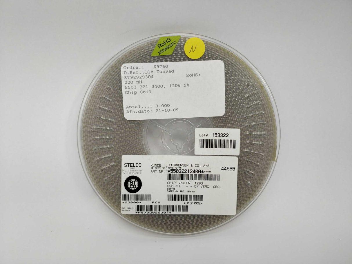 STELCO 55032213400 3000Pcs. Chip-Spule 220nH