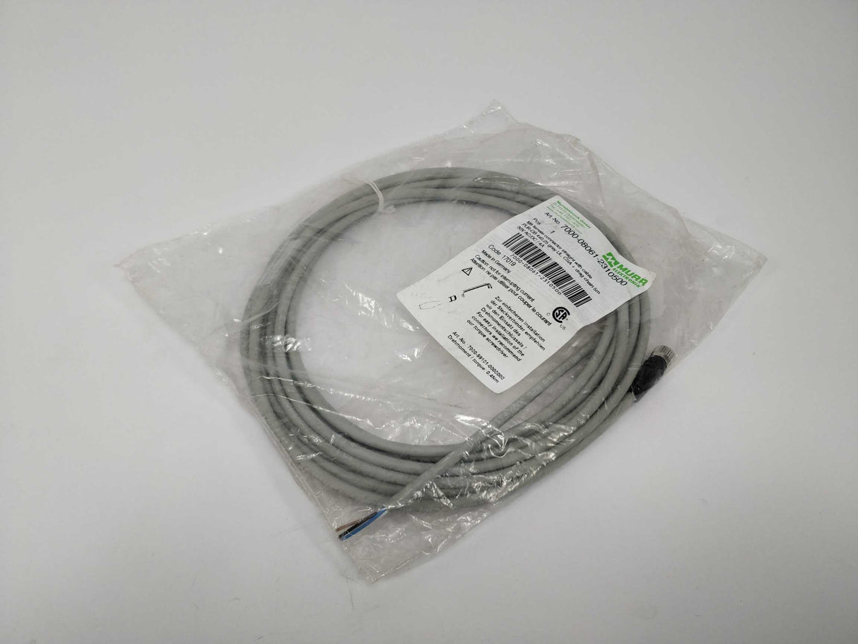 Murr 7000-08061-2310500 M12 male 90° / M8 female 90°+cable