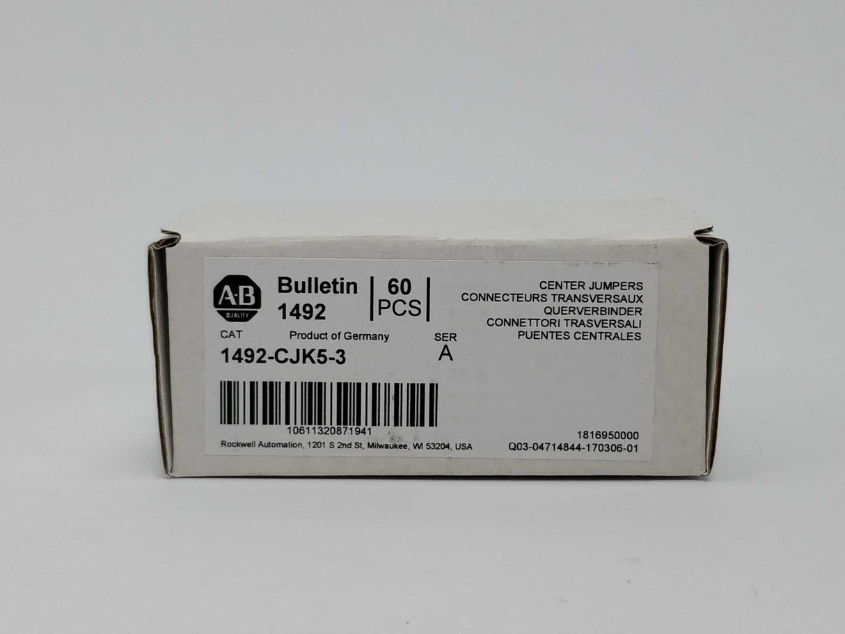 AB 1492-CJK5-3 60 Pcs, IEC Center Jumper Ser A