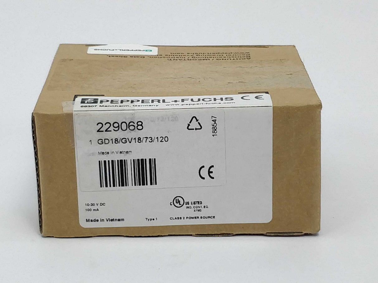 Pepperl+Fuchs GD18/GV18/73/120 Thru-beam sensor