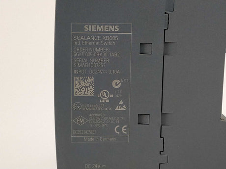 Siemens 6GK5005-0BA00-1AB2 Industrial Ethernet Switch, E01