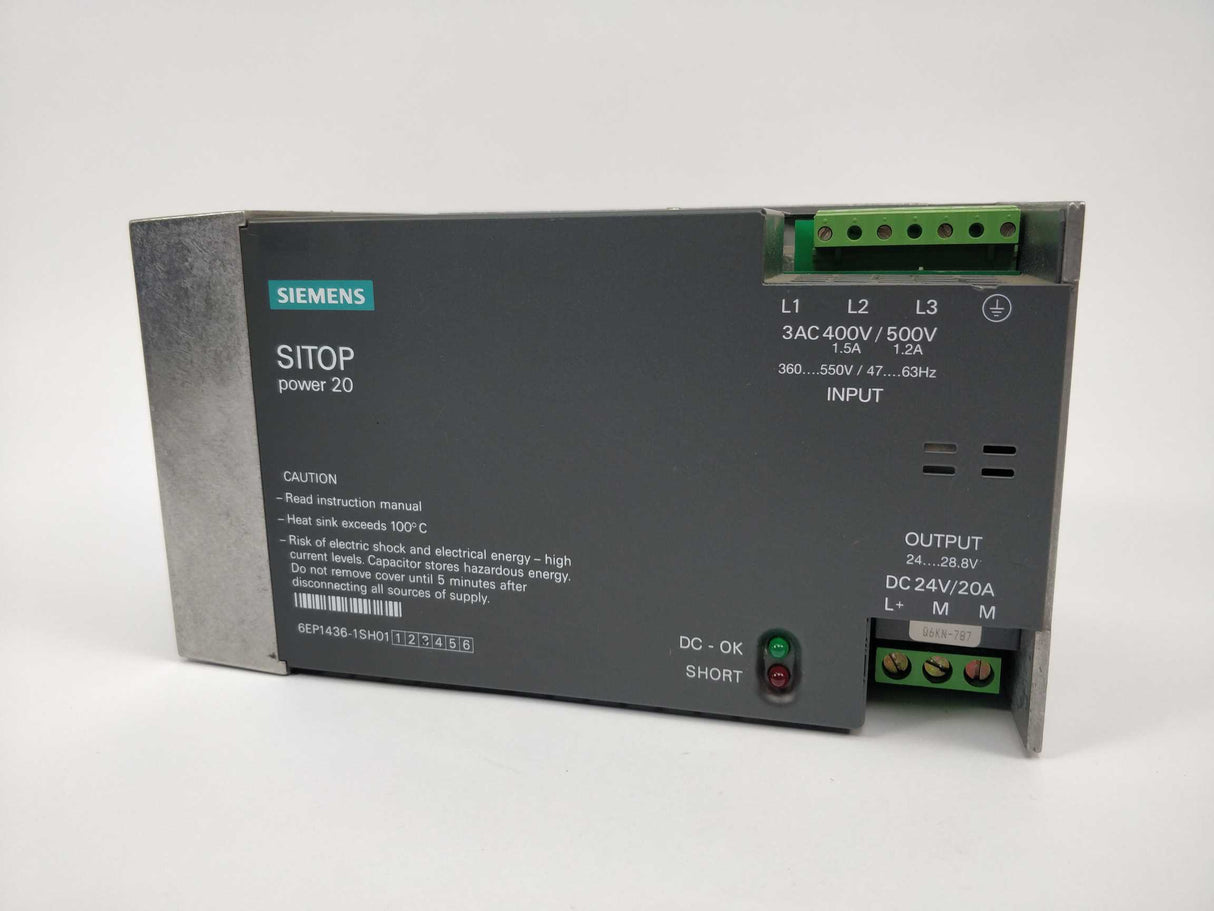 Siemens 6EP1436-1SH01 Basic line stabilized power supply E03