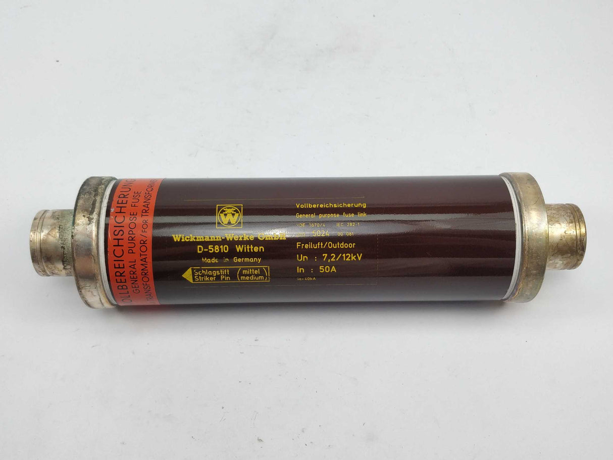 WICKMANN 2113502400081 Fuse In: 50A Un: 7,2/12kV