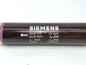 Siemens 3GA1215 HRC fuse IN: 40A UN: 10/12kV