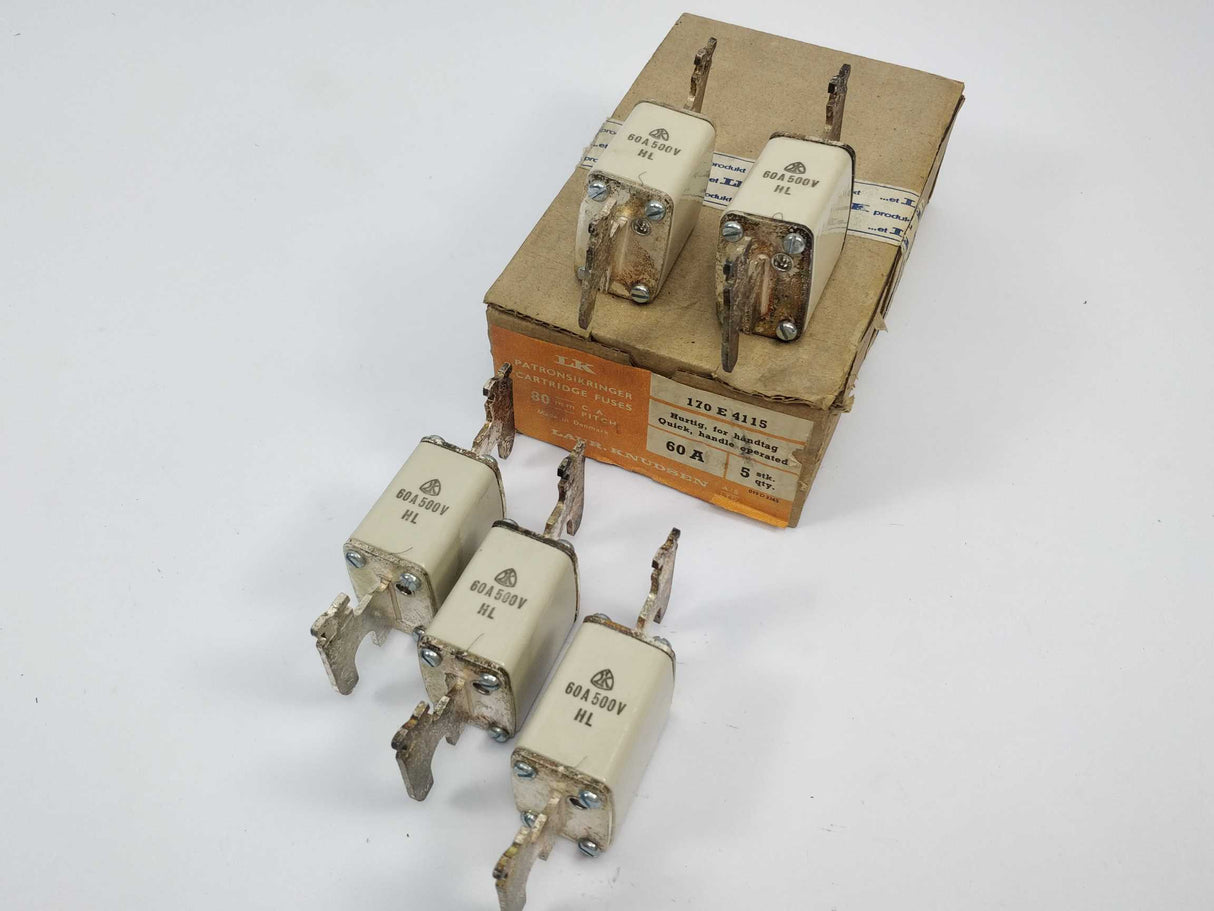 LK/Bussmann 170E4115 Fuse 60A 500V HL CA 80mm 5 Pcs.