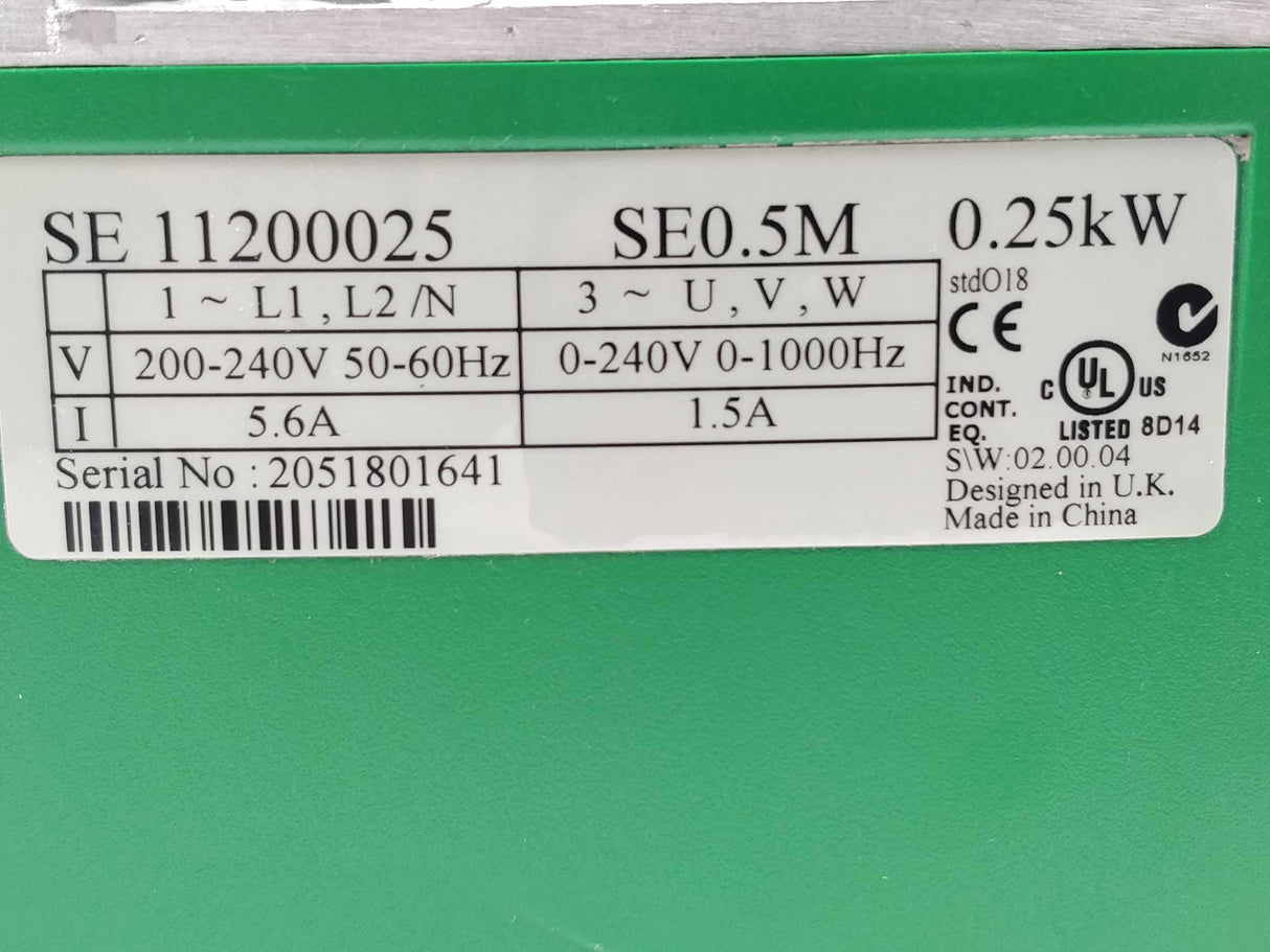 Control Techniques SE 11200025 Single Phase Inverter 0.25kW