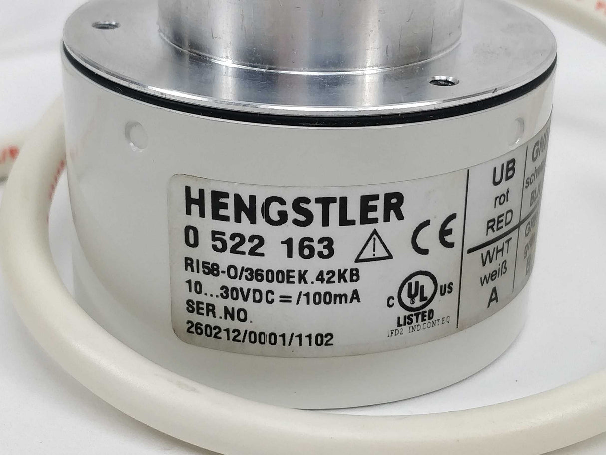HENGSTLER 0 522 163 / 0522163 10-30VDC 100mA encoder RI58-0/3600EK