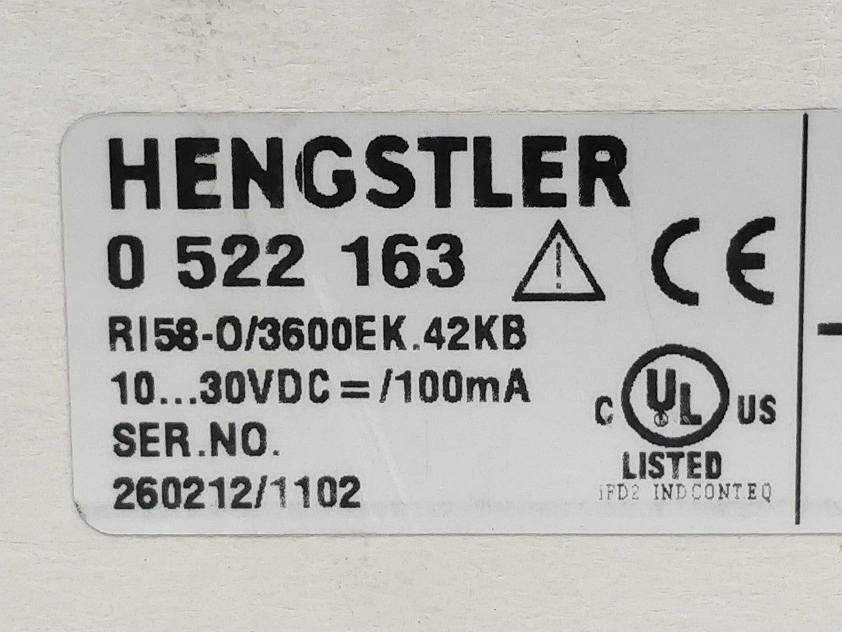 HENGSTLER 0 522 163 / 0522163 10-30VDC 100mA encoder RI58-0/3600EK