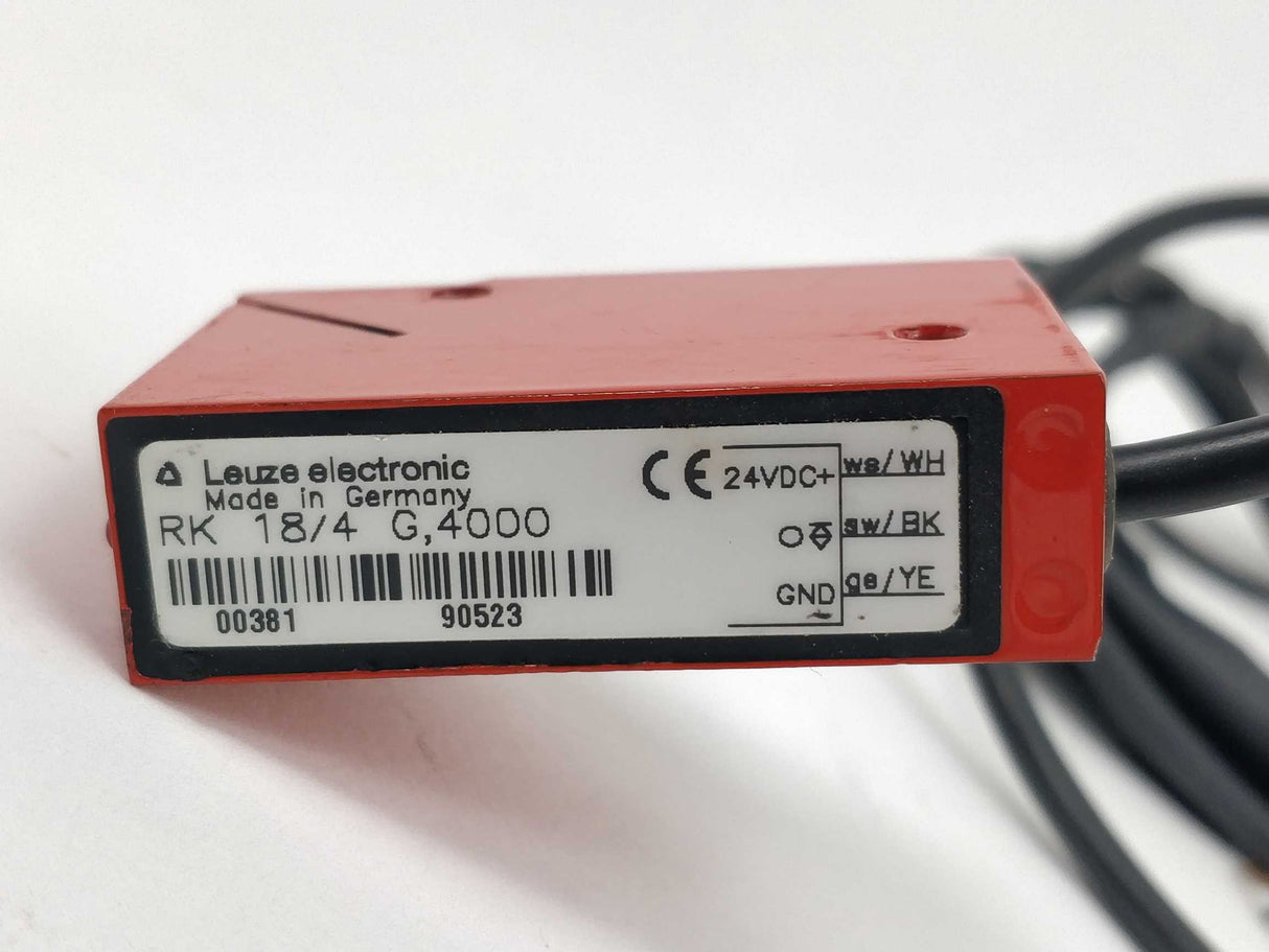 LEUNZE RK 18/4 G,4000 Photoelectric Retro-Reflective Sensor