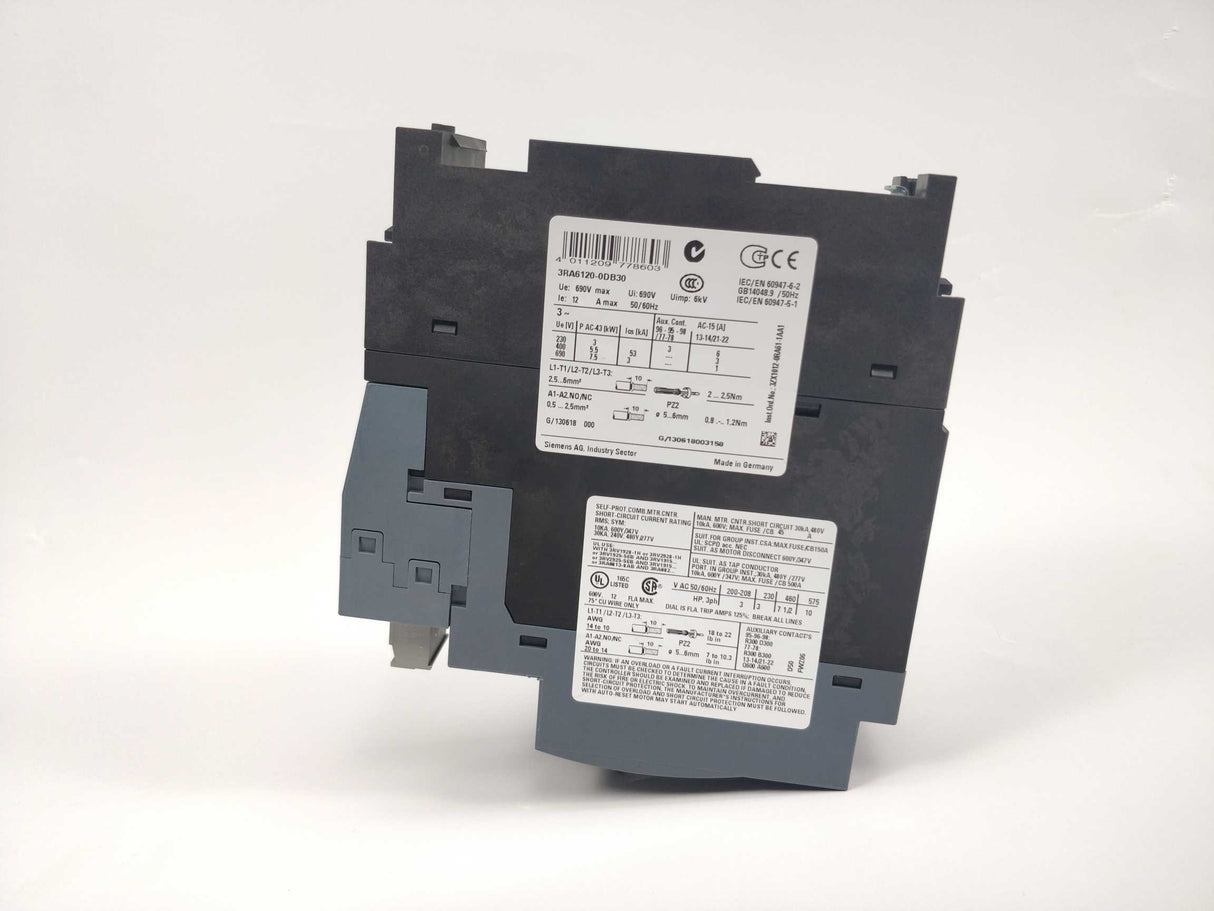 Siemens 3RA6120-0DB30 SIRIUS Compact load feeder