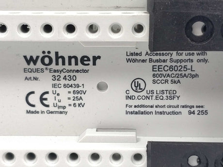 wöhner 32430 busbar adapter