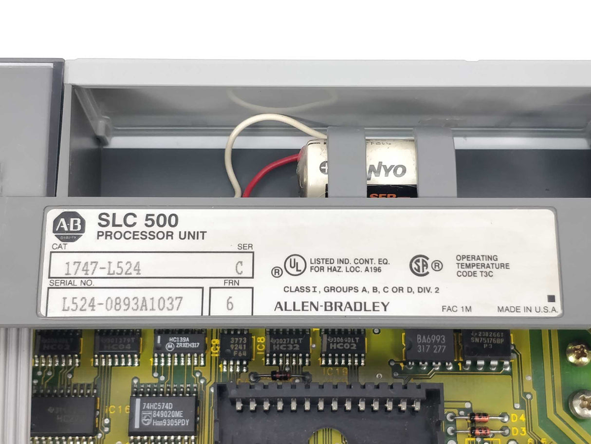 ALLEN-BRADLEY 1747-L524 SLC 500 Processor unit, SER C, FRN 6