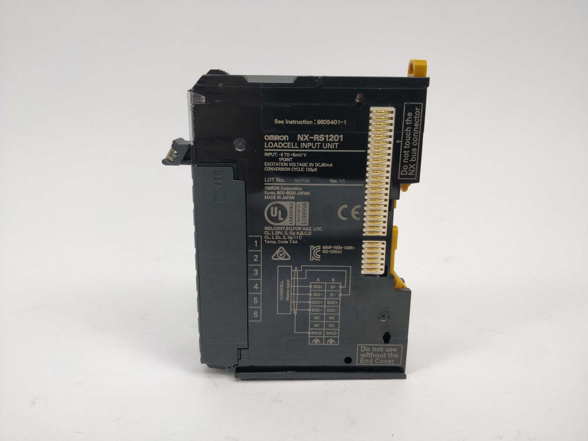 OMRON NX-RS1201 Loadcell input unit Ver.1.0