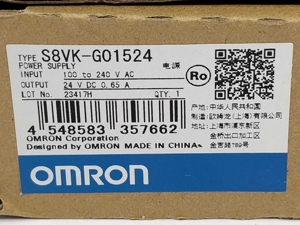OMRON S8VK-G01524 Power supply