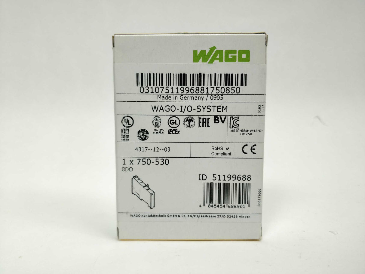 Wago 750-530 8-channel digital output; 24 VDC; 0.5 A